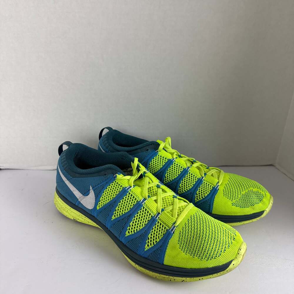Nike Flyknit Lunar 2 Volt Blue Glow 620465-714 Men's Running Shoes